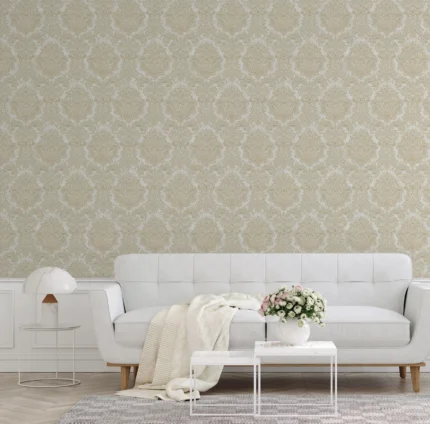 Cream Embossed Wallpaper – Warmth Dimension (7807-1)